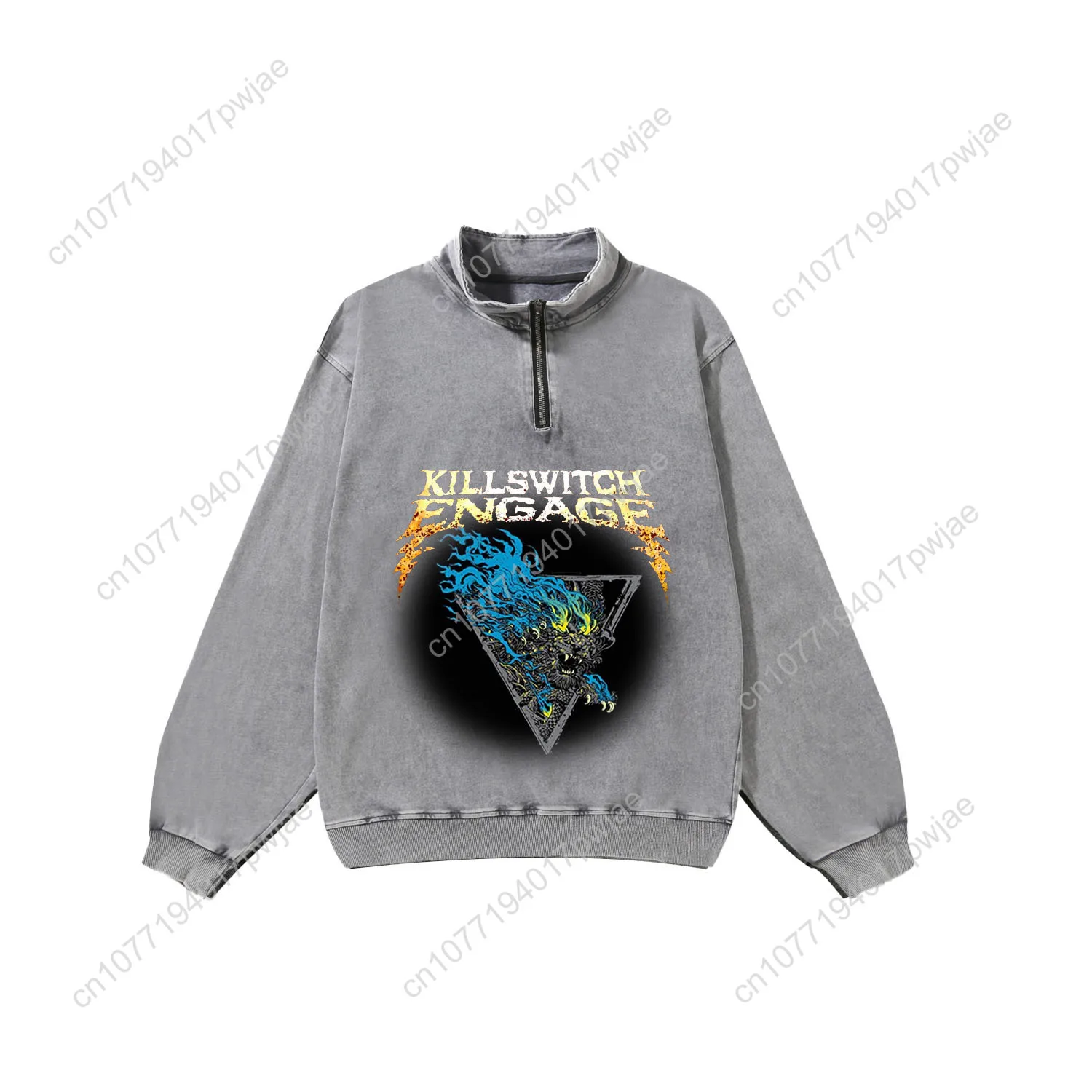 Killswitchs Engages Band Custom Retro Sweatshirt Mans Womans Half Zipper Vintage Sweat Shirt Photo Custom Made Tops