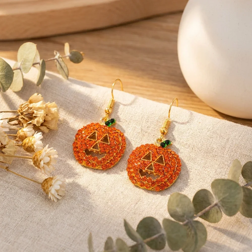 Funny Pumpkin Earrings – detail image 7