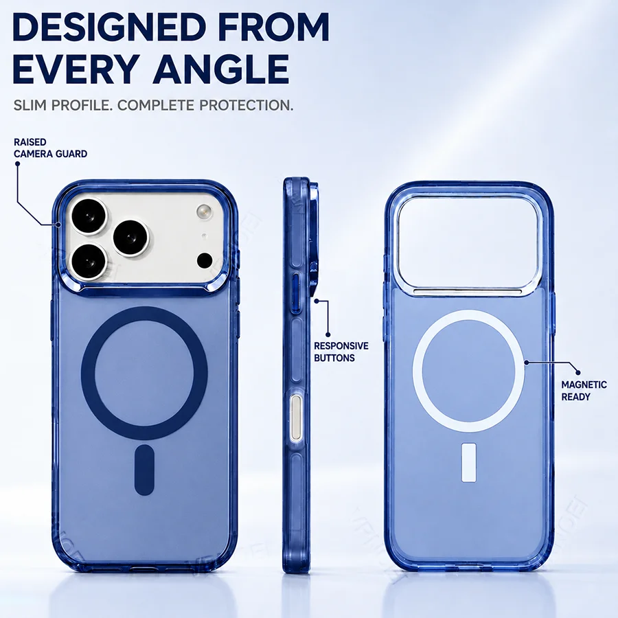 Support Magnetic Wireless Charging For iPhone 17 16 15 14 13 12 11 Pro Max Delicate Frosted Shockproof Cover For 16 15 14 Plus