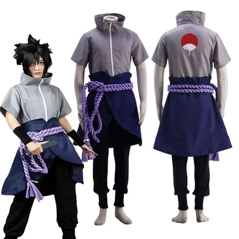 2025   Anime Uchiha Sasuke Cosplay Outfit Halloween Kostuum Partij Rollenspel Uniform Comic Kleding Outfit