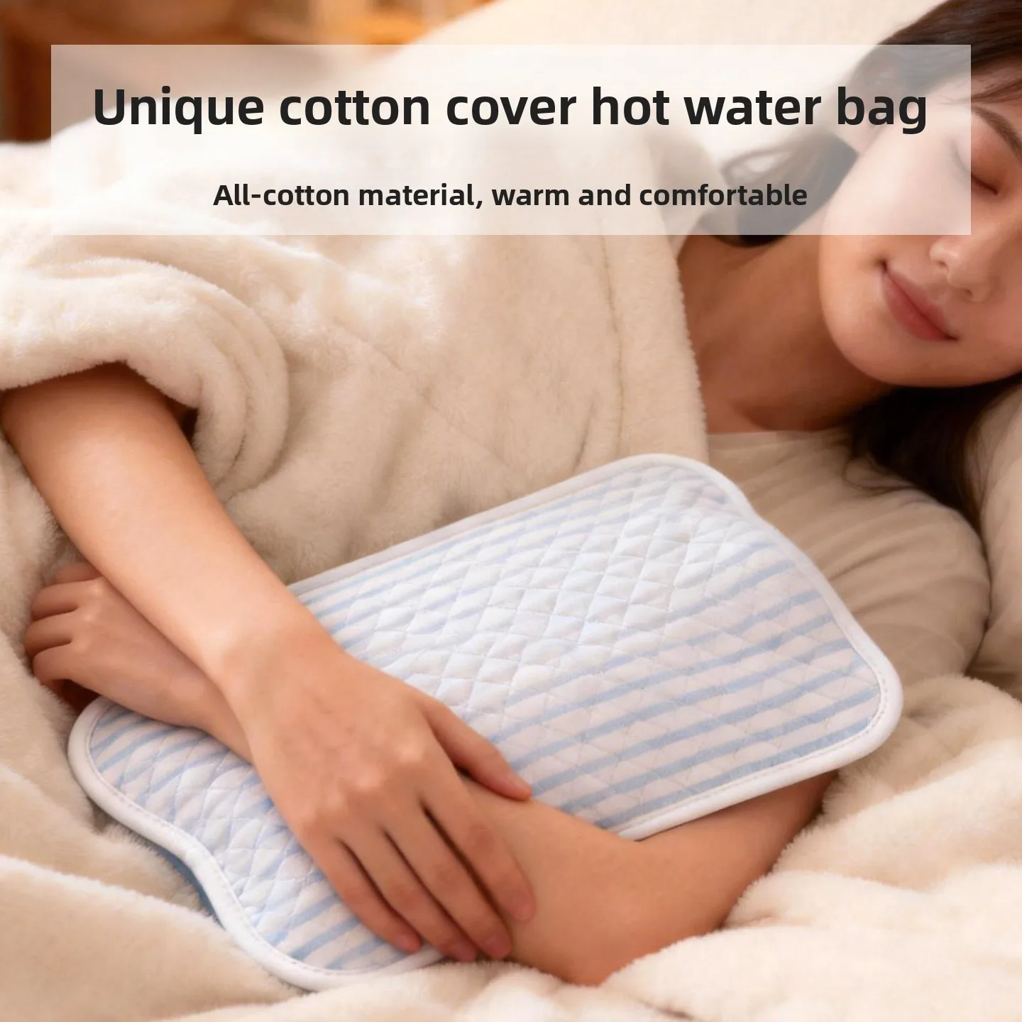 

Большая перезаряжаемая грелка Borth с утолщенным хлопковым чехлом, безопасная, взрывозащищенная, для согревания кровати и поясницы, с функцией подогрева.