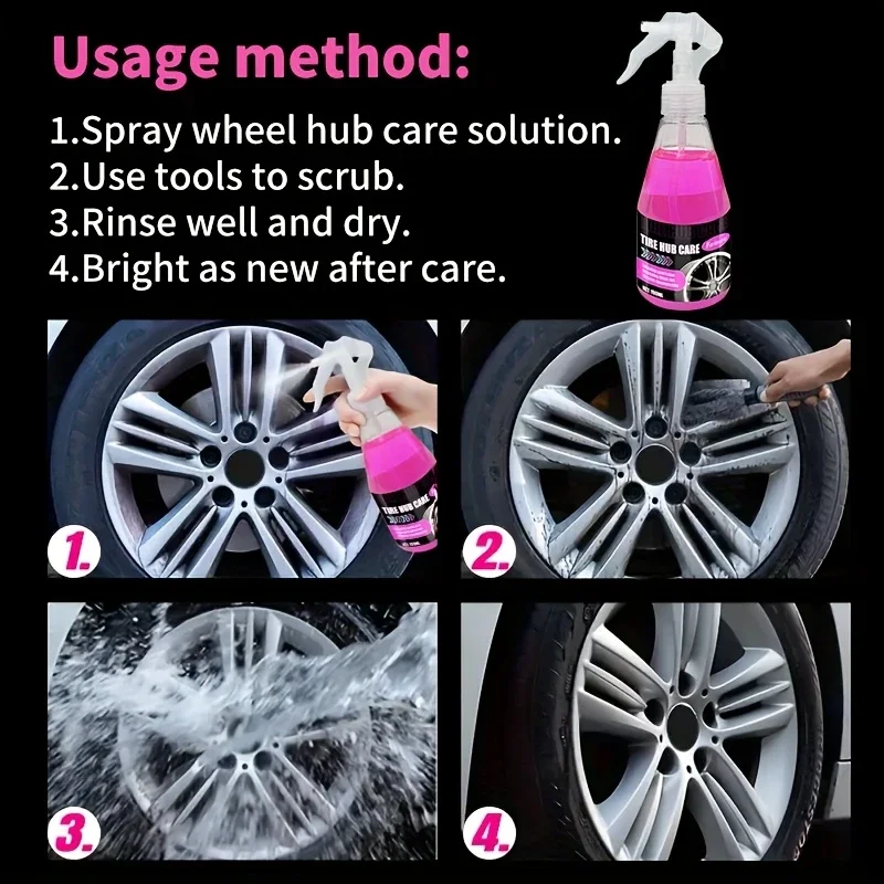 Wheel Hub and Rim Care Spray - Protective Coating Reinforcement for Automobile Maintenance, Motorcycle Rim Retreading Agent