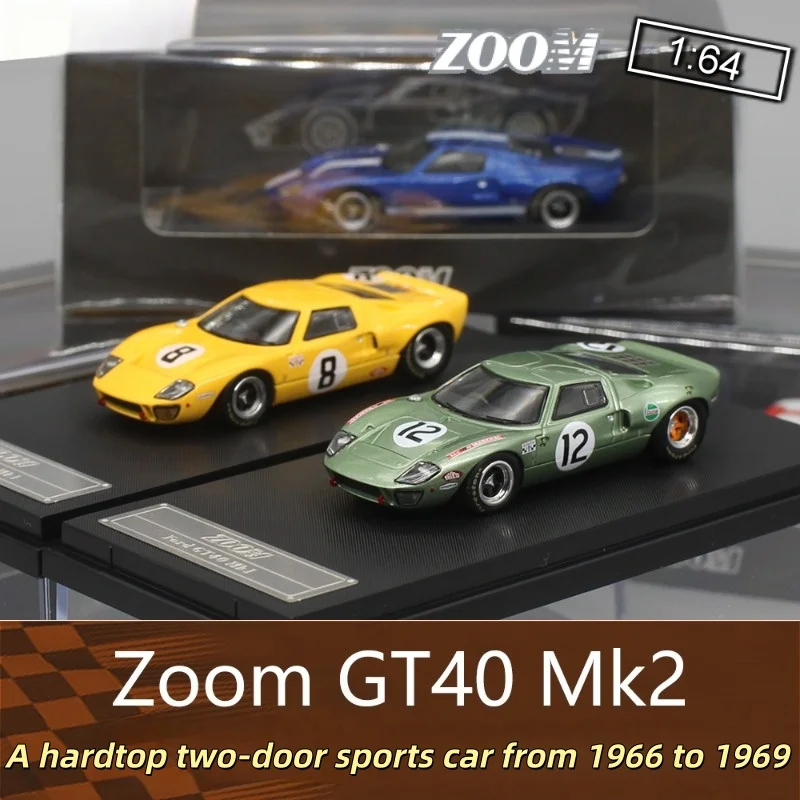 

In stock: 1:64 Ford GT40 MK1 two-door hardtop die-cast simulation alloy car model, boys' toy, adult collectible ornament.