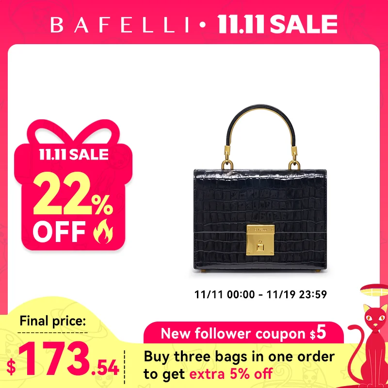

РОСКОШНАЯ СУМКА BAFELLI PURSE 2025 CROCODILE GRAIN LEATHER ВЕЧЕРНАЯ СУМКА МОДНАЯ БИЗНЕСНАЯ РУЧКА CASUAL ЖЕНЩИНА ЖЕНСКАЯ СУМКА CROSSBODY