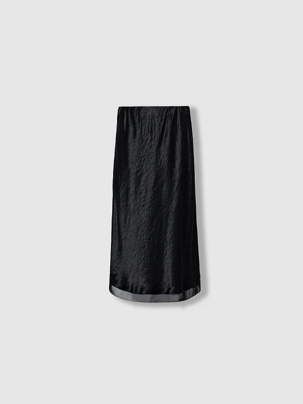 

Элегантная модная юбка больших размеров для женщин, летняя, стройнящая, из ацетата, с высокой талией, миди, в корейском стиле, с вышивкой и ажурными элементами