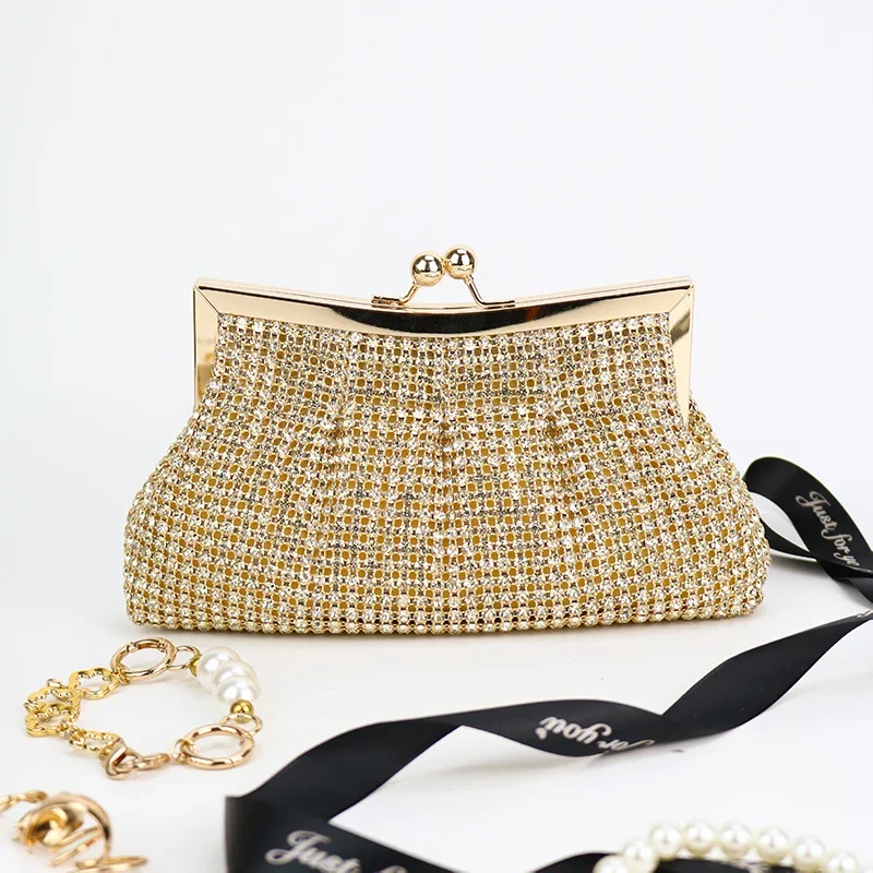 

Handmade Sparkling Rhinestone Evening Clutch Bag for Women, Elegant Party Wedding Banquet Purse, Glittery Prom Night Bag,Stylish