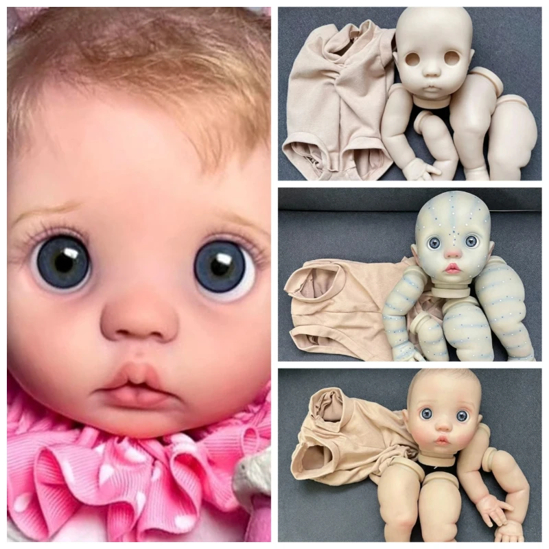 16inch Painted  or Unpainted  Doll Kit Peeka Come with Cloth Body and Eyes DIY Toy