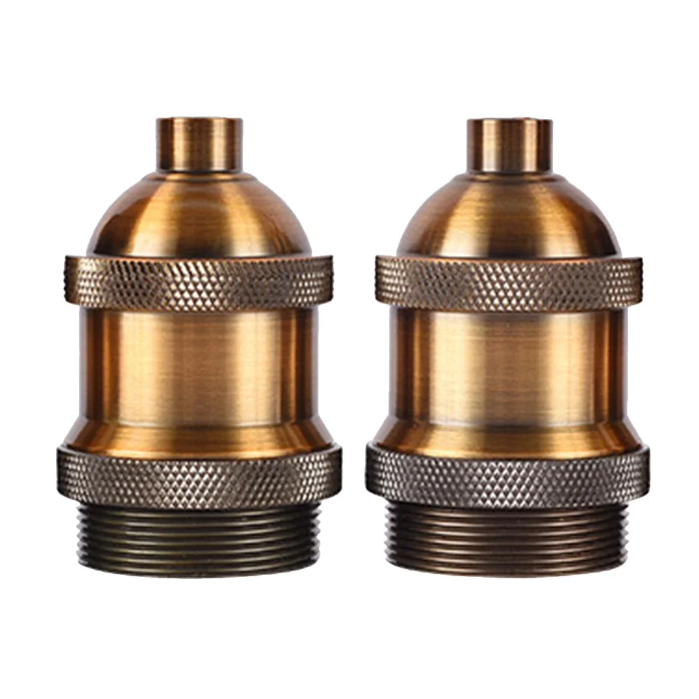 

2 Pcs Retro Lamp Holder Vintage Socket Light Bulb Suitable for Most Lamps Replacement Aluminum
