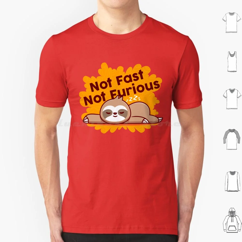 ¿Pregui de perezoso no rápido no furioso? Camiseta de algodón para hombres y mujeres con estampado DIY de perezoso? ¿Una Bicho Pregui? Un perezoso, no rápido, no furioso