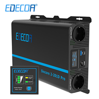 EDECOA 2000W 12V to 220V 230V Pure Sine Wave Power Inverter Off Grid Converter For Car Boat Home Outdoors Solar System