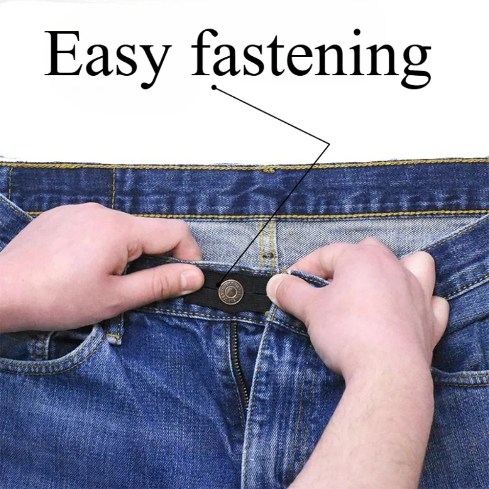 3pcs Pant Extender Belt Unisex Waist Band Tight Trousers Jeans Skirts Maternity Button Hooks Garment DIY Sewing Supplies