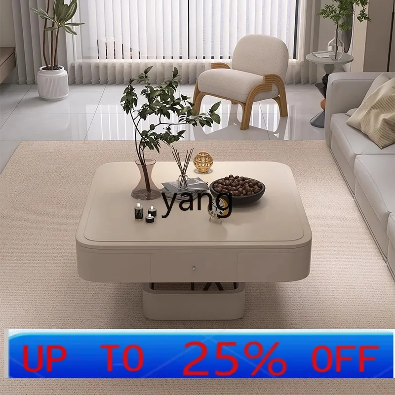 

LTT new coffee table dual-purpose mahjong table electric lifting household dining table household