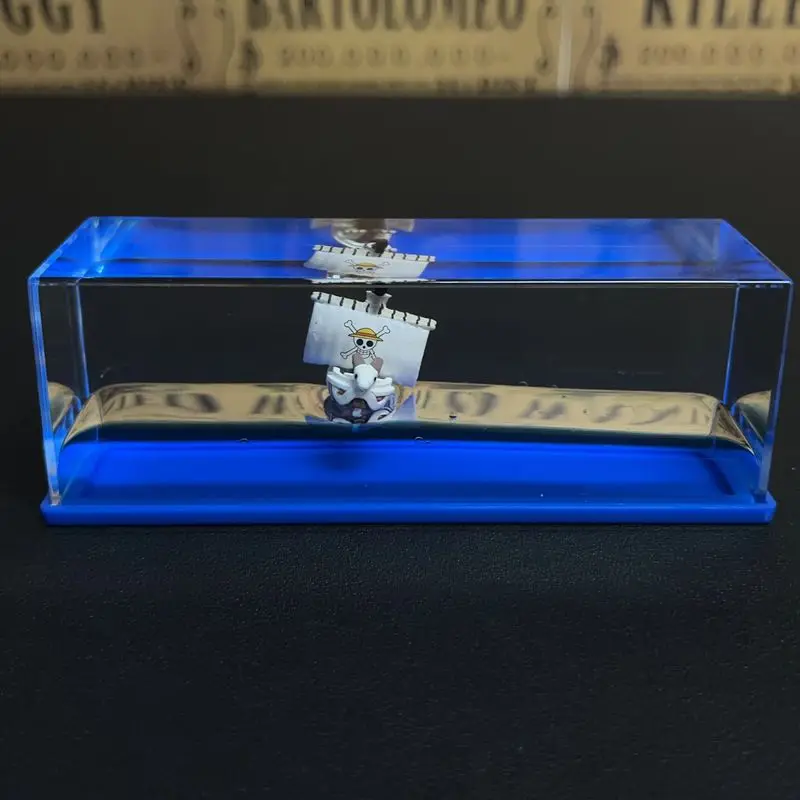 One Piece Thousand Sunny Fluid Floating Ship Drift Bottle Mini Pirate Boat Desk Decor Anime Collection Gift