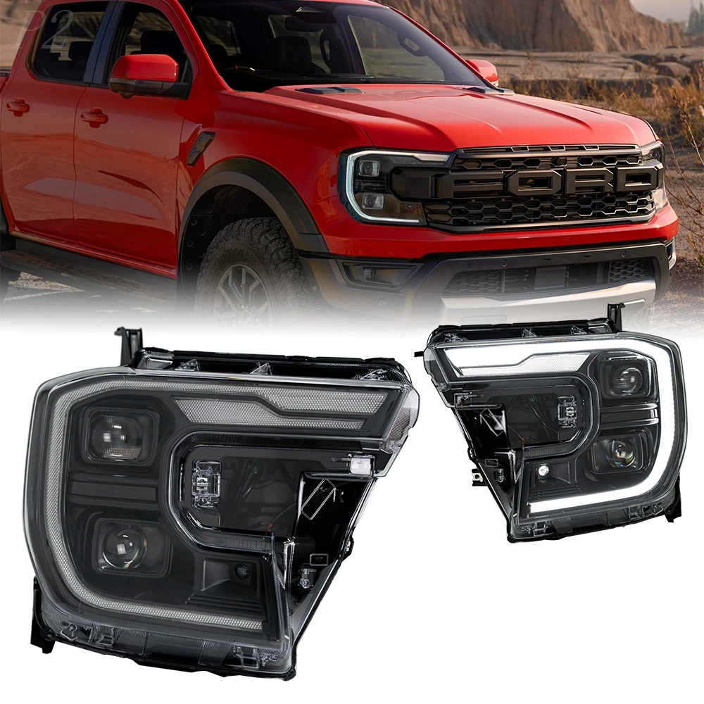 Headlight For Ford Ranger Raptor 2022 Car автомобильные товары LED DRL Hella Xenon Len Hella Hid H7 Ford Everes Car Accessories