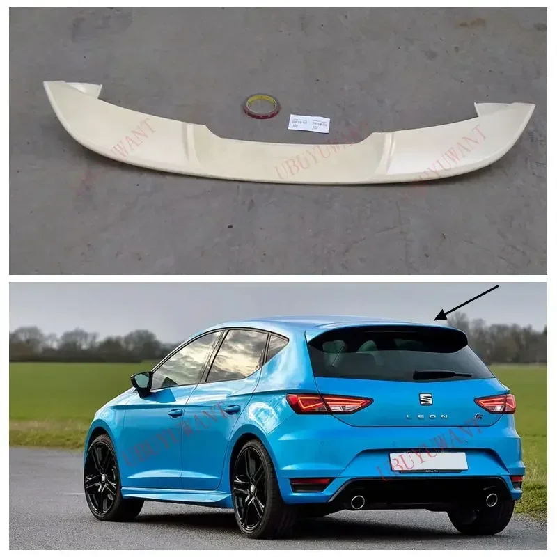 Hot SALE ABS Plastic Rear Lip Roof Spoiler For Seat Leon FR Style MK3 MK3.5 5F 5Door 2012-2020 Car Tail Wing (NOT FOR 3DOORS)