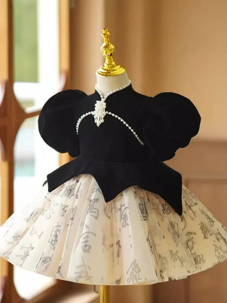 Birthday Baptism Party  A3299  vestido adolescente 12 años  ropa de niña Kids Evening Dresses For Girls Wedding