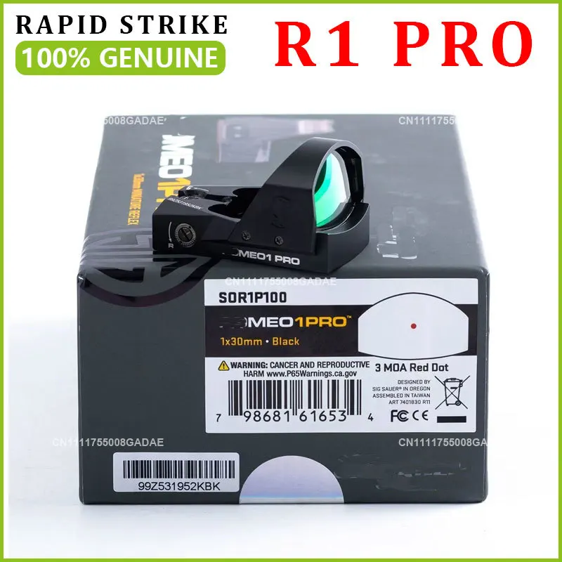 

Оригинальный компактный коллиматорный прицел R1 Pro 1X30 мм с красной точкой, 3 MOA, открытый рефлекторный прицел для пистолета/револьвера с защитным кожухом /SOR1P100