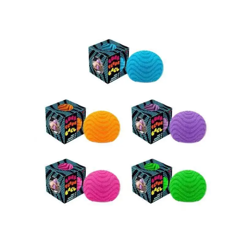 Needoh Bestseller Stress Relief Slow Rising Squishy Fuzzy Ball Fidget Toy with Flour Filled Wave Plush Ball for Kids Adults
