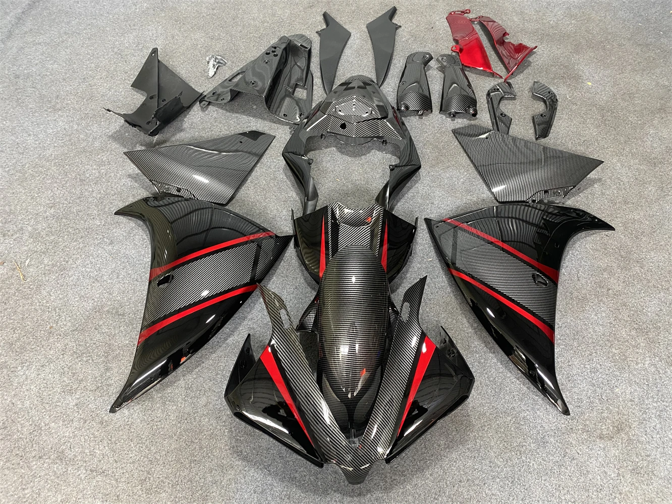 Motorcycle Fairings Kit Fit For Yzf R1 2009 2010 2011 2012 2013 2014 Bodywork Set High Quality ABS Injection Carbon fiber paint