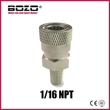 Hpa Luft Edelstahl 8mm Buchse Schnell kupplung Lade adapter Hochdruck füllung Nippel Blind Stecker 1/16npt