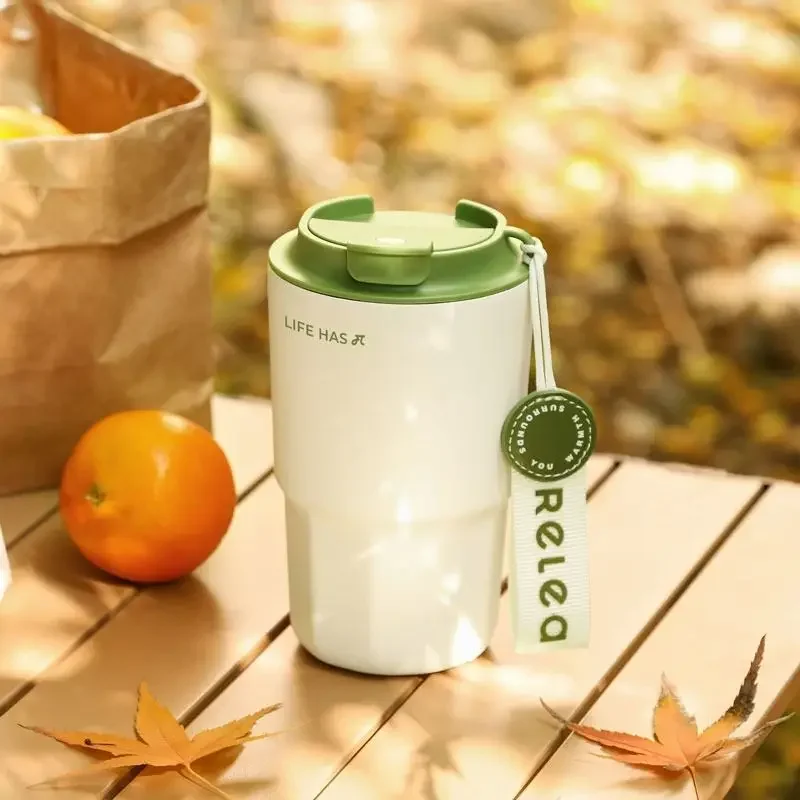 Relea Kaffeetasse Edelstahl isolierte Tasse Männer und Frauen hohe Schönheit tragen Seil tragbare Auto Kaltwasser Tasse für zu Hause