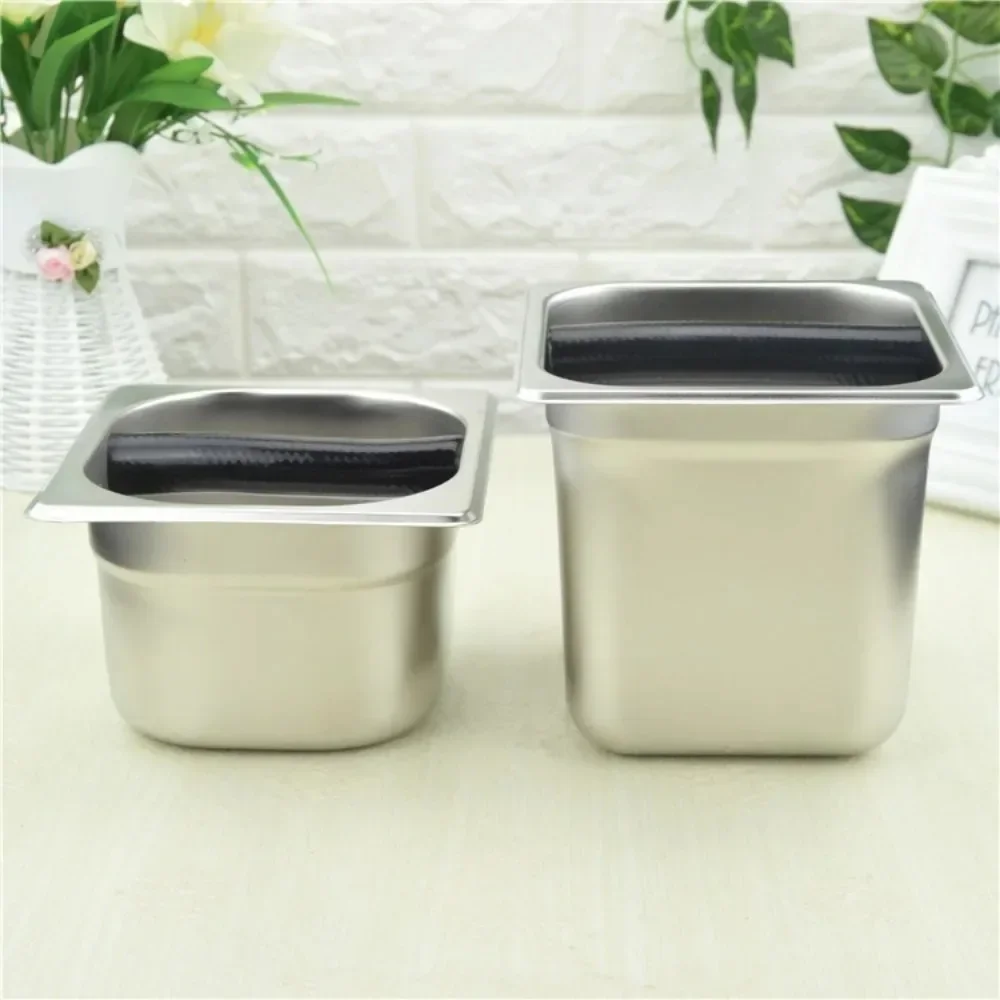 Stainless Steel Coffee Knock Box Coffee Grounds Bucket Espresso Grounds Container Espresso Dump Bin Barista Coffee Accessories