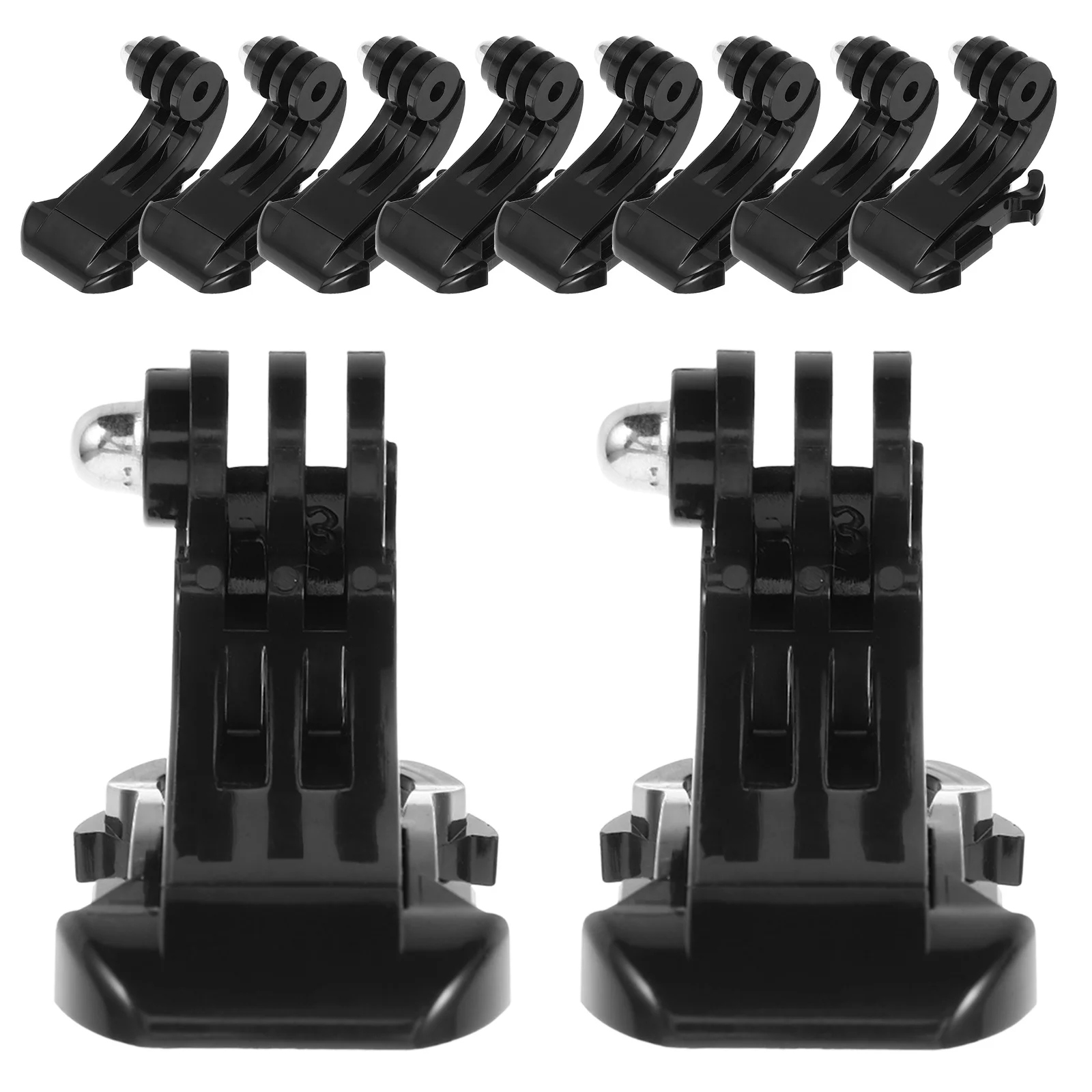 

10Pcs Action Camera Accessories Vertical Mount Adapter J-Hooks Buckle Long Thumb Screws Phone Clamp Dual Recording Outdoor