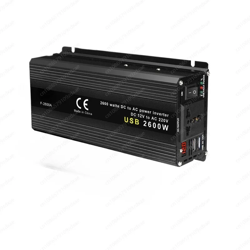 

Инвертор мощности 1500 Вт, 2000 Вт, 2600 Вт, 12 В постоянного тока в 220 В переменного тока, трансформатор с универсальной USB розеткой, зарядка с фотодисплеем