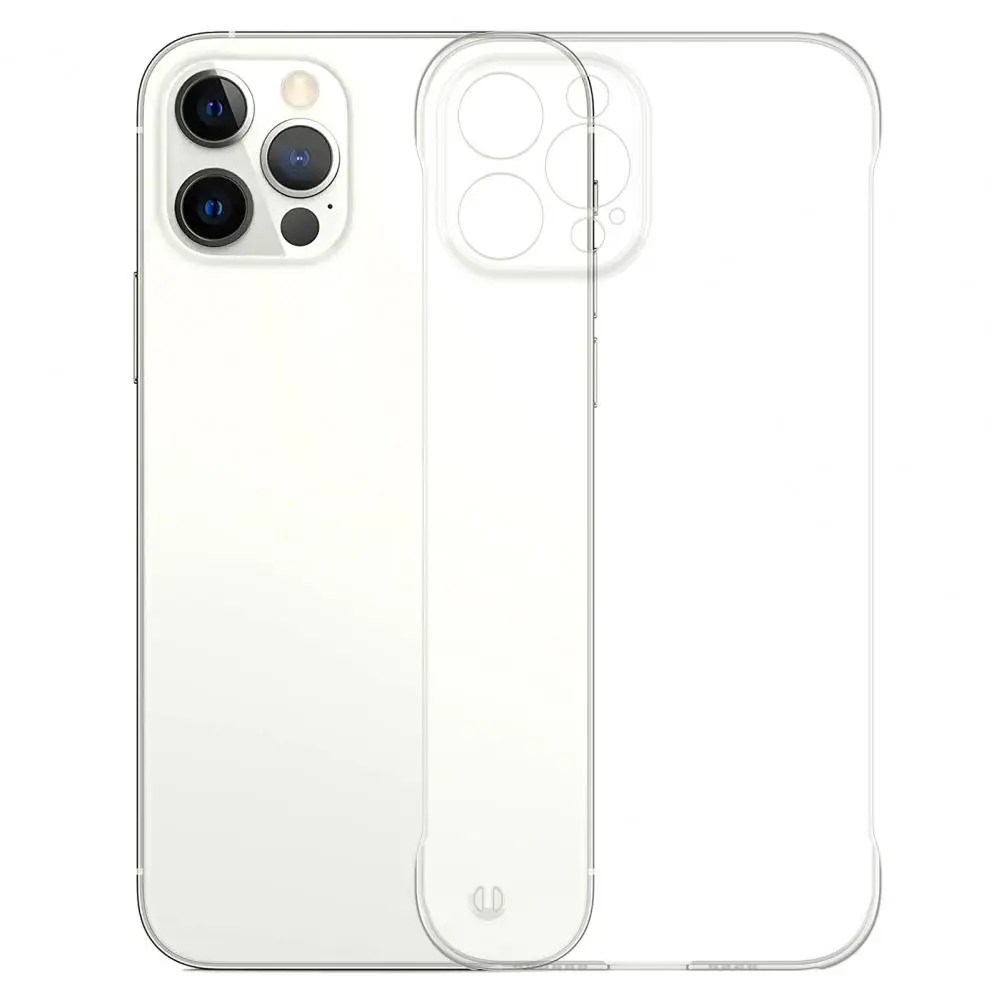 Coque arrière transparente simple pour téléphone portable, coque dure, housse de protection légère