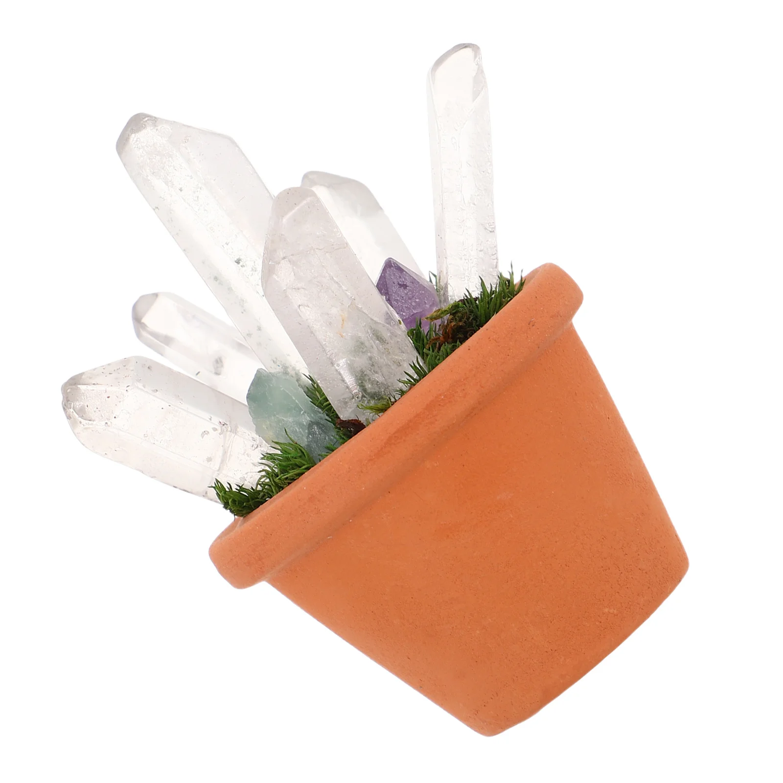 

Cute Miniature Bonsai Crystal Ornaments Plant Statue Desktop Decoration Stones Sculpture