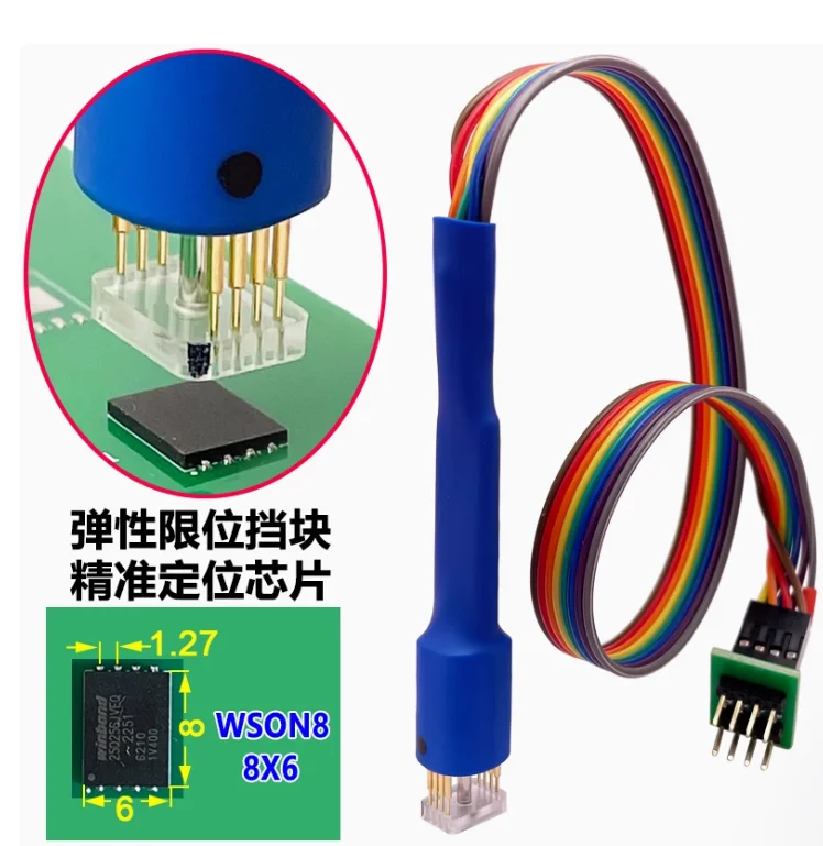 إبرة لرقاقة Sop8 Wson ، حرق ، كتابة ، إبرة زنبركية ، فلاش ، eeeprom ، كابل مبخرة ، 4 قائقي