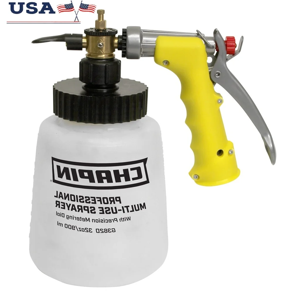 

32oz Professional Hose End Sprayer with Metering Dial Lawn Garden Fertilizers Auto Mix Anti Siphon Brass Head