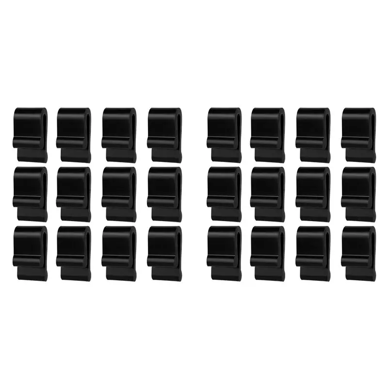 ABUN-24Pcs Dutch Oven Lid Protector Clips,Silicone Cookware Protector Clips Pot Lid Flexible Bumpers Lifter Accessories Black