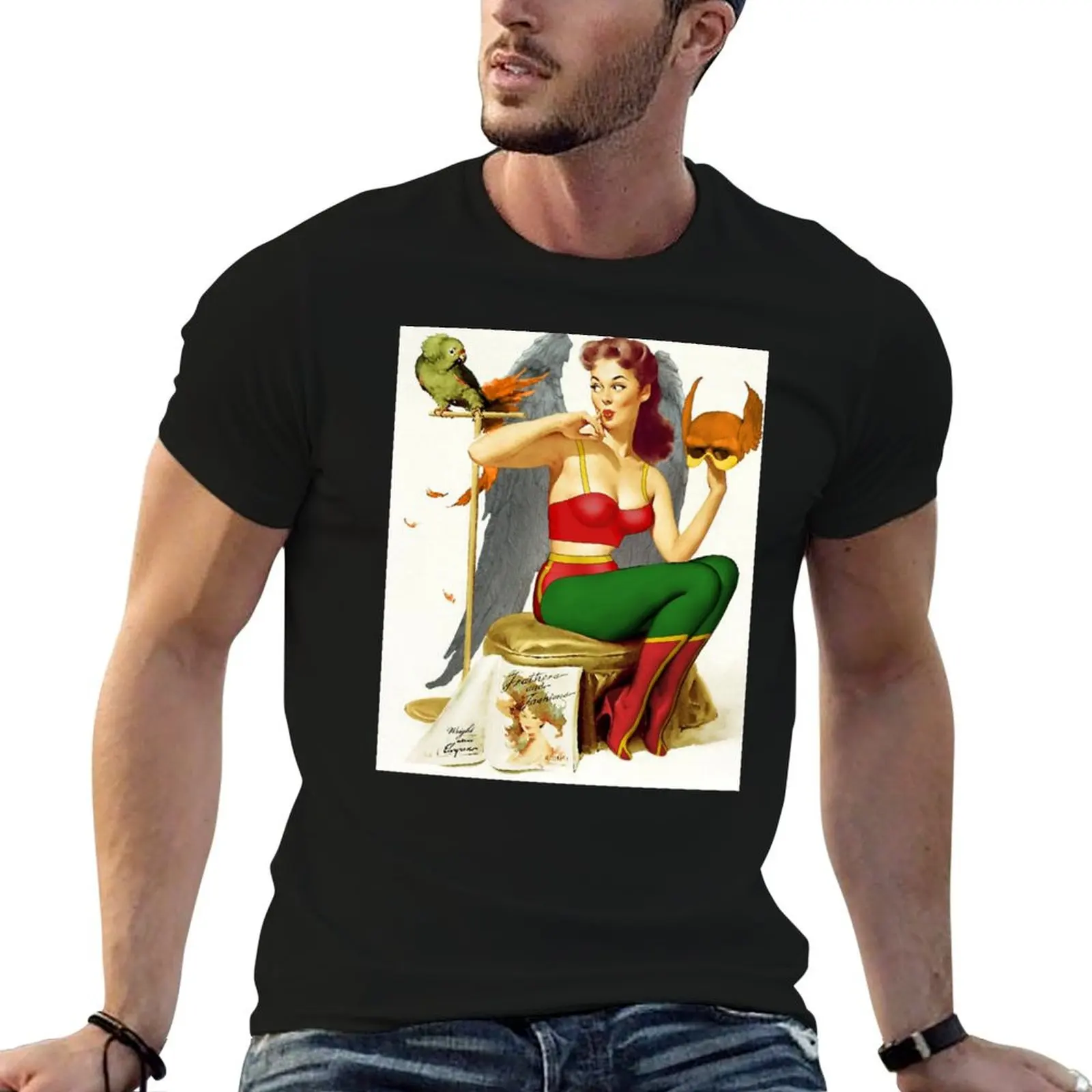 Hawkgirl Pin-Up 01 T-Shirt Blouse hippie clothes rapper graphic tees for a boy mens t shirts casual stylish