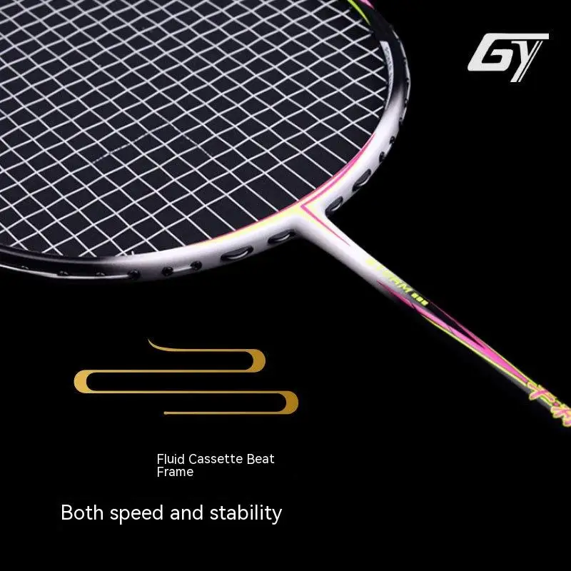 Ganjiang Moye S Enters Class Attack Badminton Racquet, Full Carbon 4U, Secondary Reinforcement, Professional Racquet