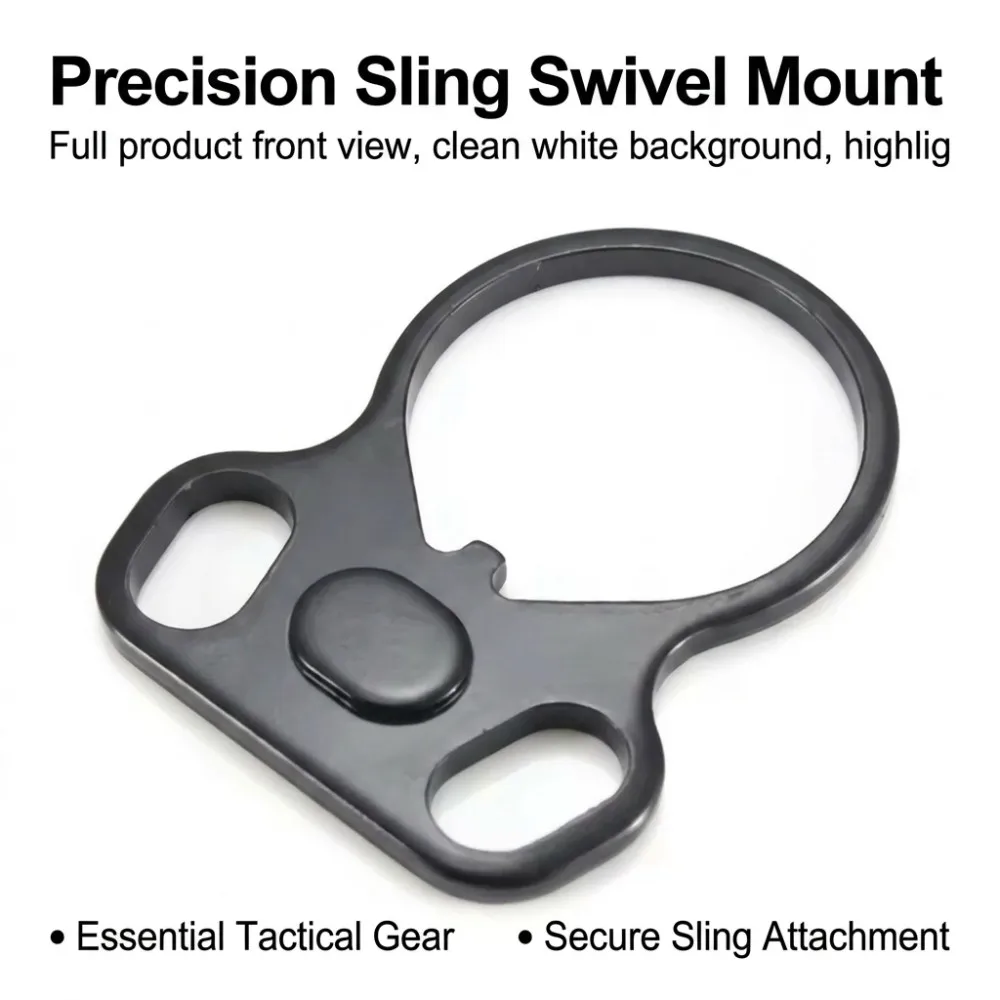 Tactical Rifle End Plate Sling Adapter, Double Loop Ambidextrous Single Point Sling Mount for AR-15 M4 Hunting Gun Accessories