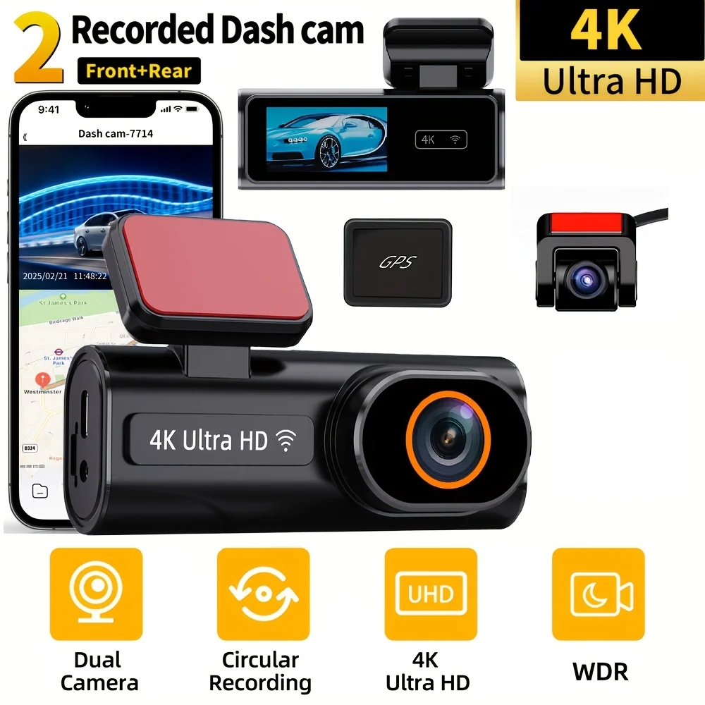 4K ultra high definition driving recorder Type-C 3.5m Hardwired Kit for Car Recorder Accessories, Rear Camera, Suitable for Car