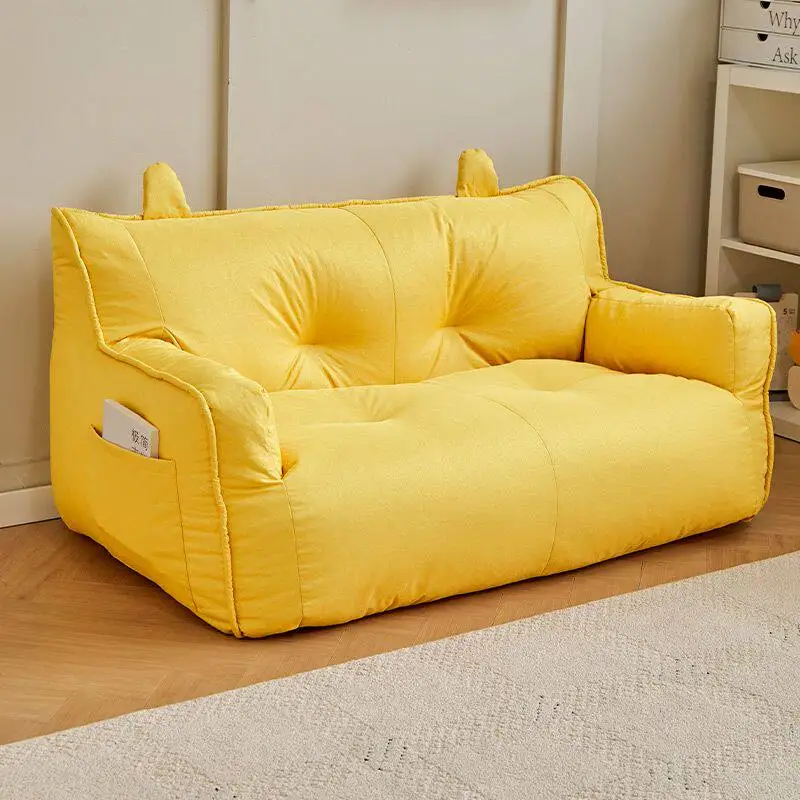 Sofás Bean Bag Modernos con Relleno, Sofás Bean Bag Reclinables de Lujo para el Suelo, Puffs Acolchados Sencillos para Interiores, Asiento, Muebles para el Hogar