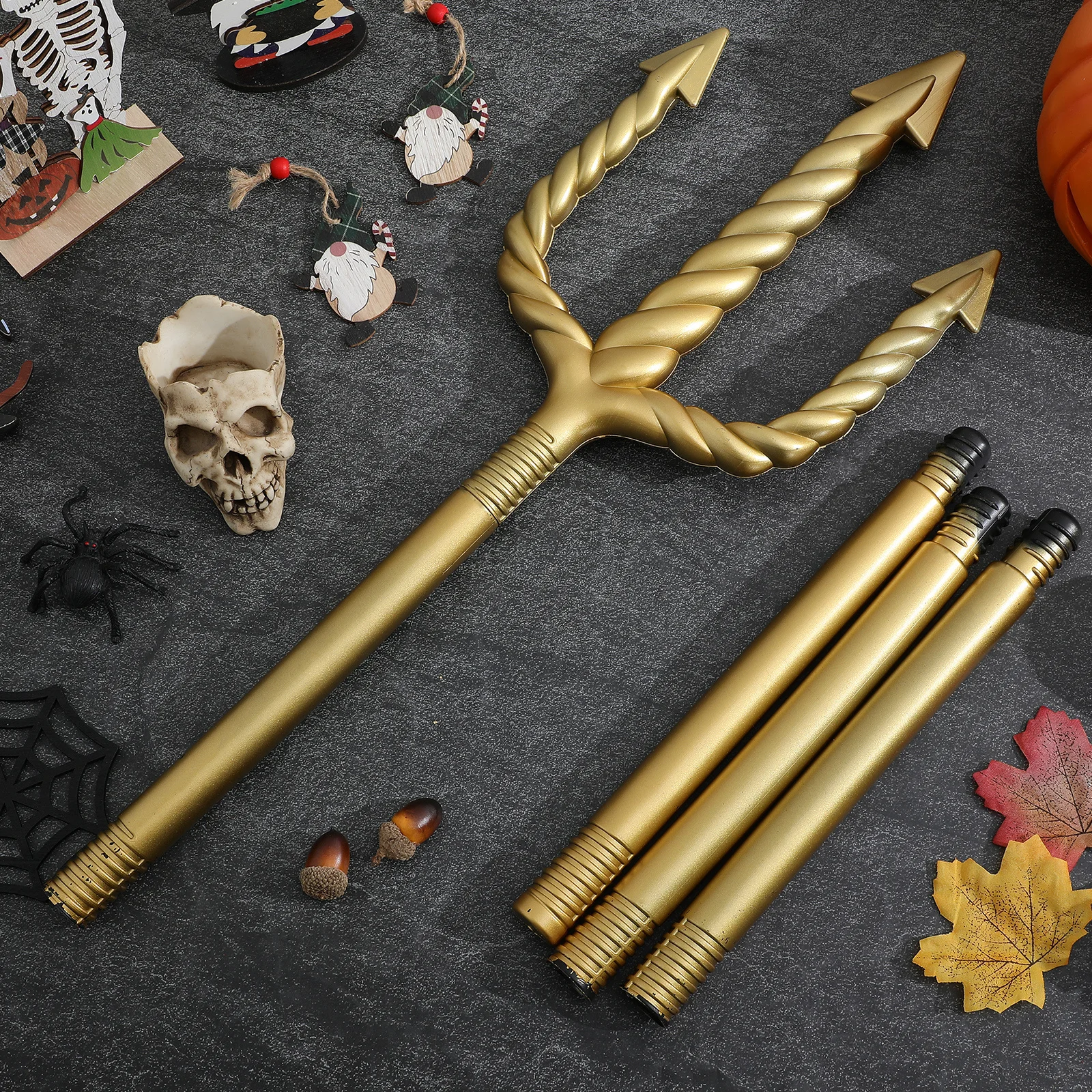 هالوين الشيطان الملعب شوكة زي ملحق الدعامة المرحلة حفلة أطفال شيطان خفيفة الوزن البلاستيك الكبار ترايدنت الموظفين الديكور