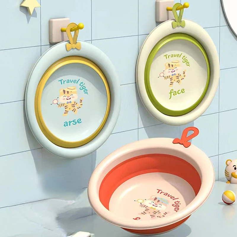 

Children's Silicone Folding Wall-mounted Washbasin, Outdoor Cartoon Wash, PP Foot Basin, Children's Baby Washbasin