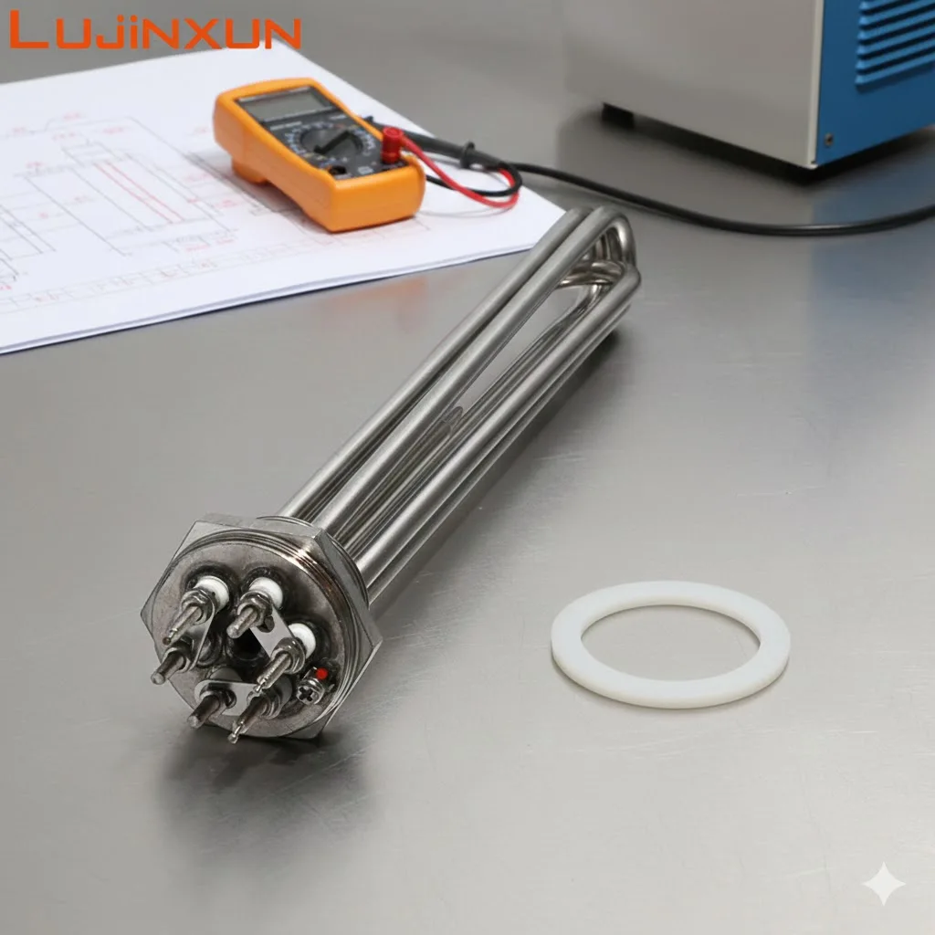 

Нагревательный элемент LUJINXUN DN50 2" (58 мм) для пивоваренных и дистилляционных установок, электрическая нагревательная трубка с заземляющим винтом и зондом