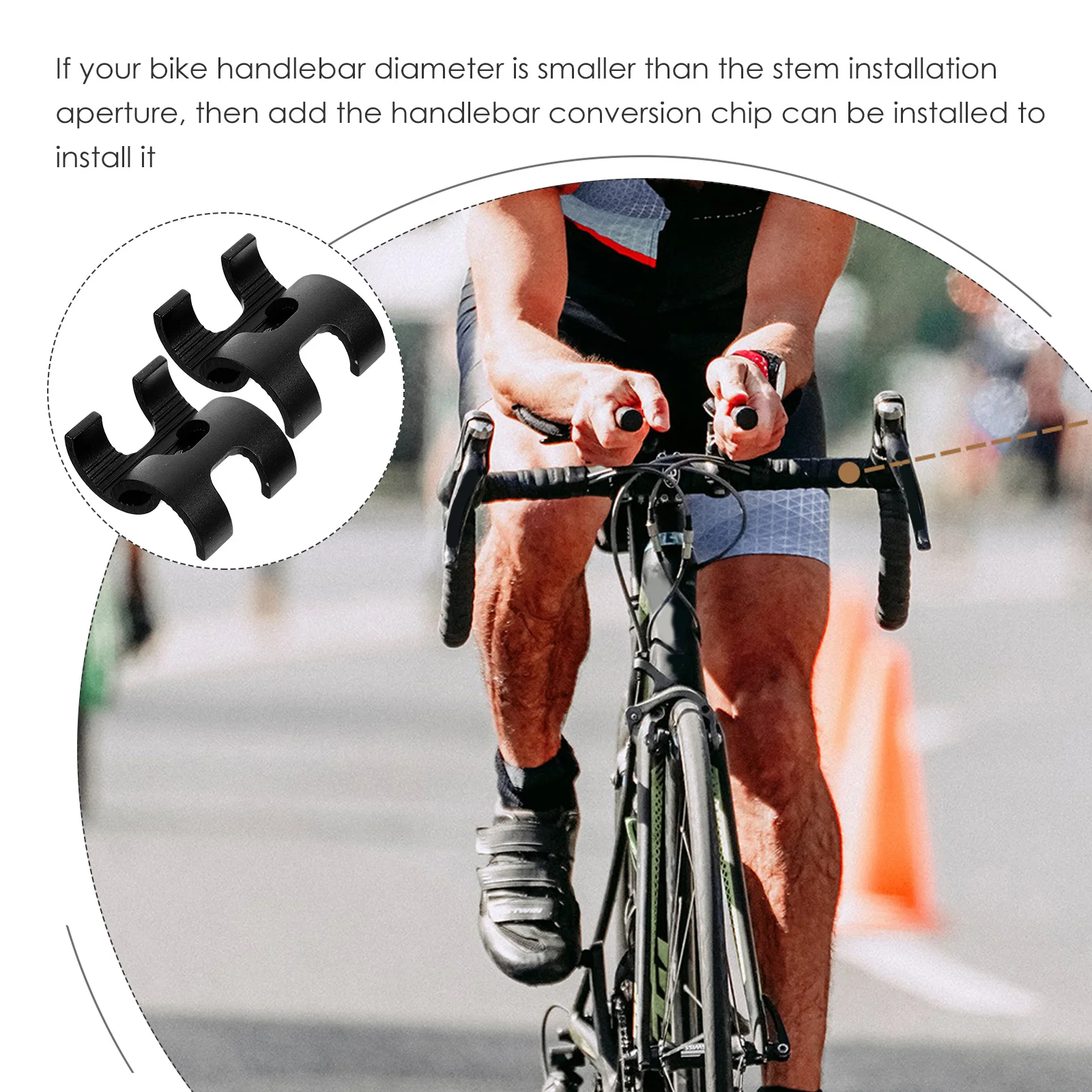 4 قطعة الفواصل المقود دراجة سبائك الألومنيوم الرقائق ل الجذعية المخفض دراجة هوائية جبلية الطريق دراجة تحويل عدة الدراجات اكسسوارات #4