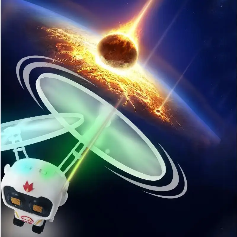 1 Juego de juguetes de helicóptero de avión estilo astronauta, Mini juguete volador de inducción infrarroja, máquina voladora de inducción, juguete de vuelo automático