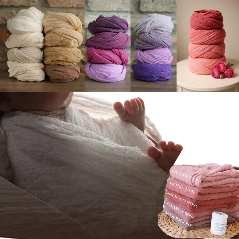 

Профессиональная марлевая пленка для фотографии новорожденных, эластичная мятая марлевая ткань с пузырьками, слой для позирования, реквизит для детской фотосессии