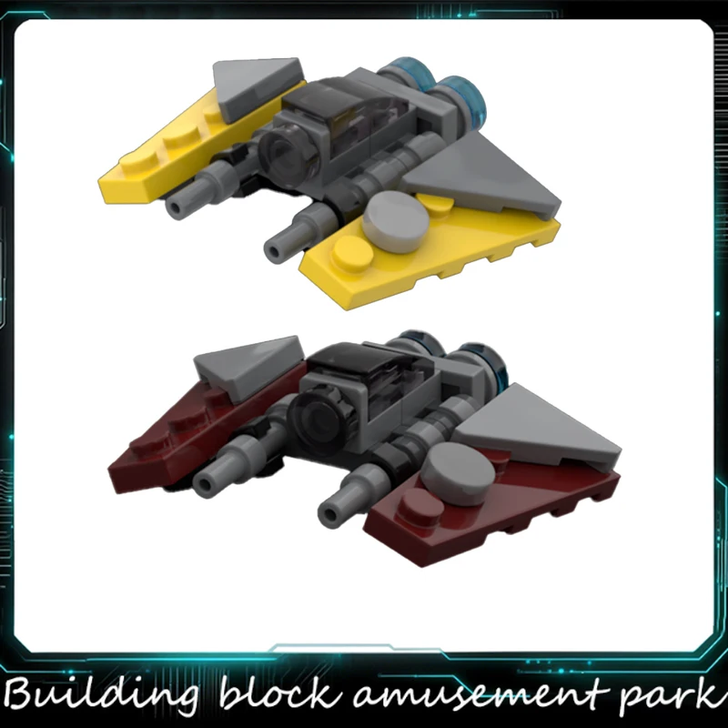 

New MOC Star Battle Series Intercept Micro Fighter Jets Model Technology Building Blocks Creative Children Popular Toys Gift