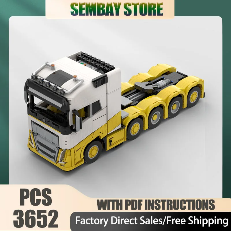 سيارة حضرية Moc قوالب بناء وحدات FH16 10X4 جرار (شاحنة) نموذج تكنولوجيا كتل عيد الميلاد لتقوم بها بنفسك لعبة هدايا البناء #1