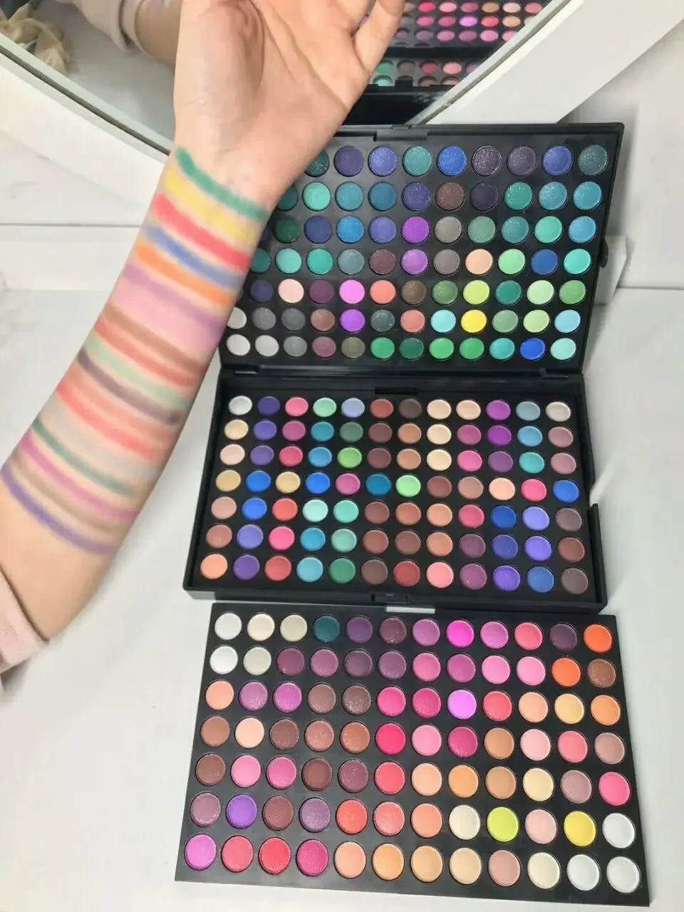 Pro 252-Farben-Make-up, langlebige Lidschatten-Palette, kosmetisches Make-up, wasserfest, nackt, matt, glitzernd, schimmernd, Lidschatten-Palette