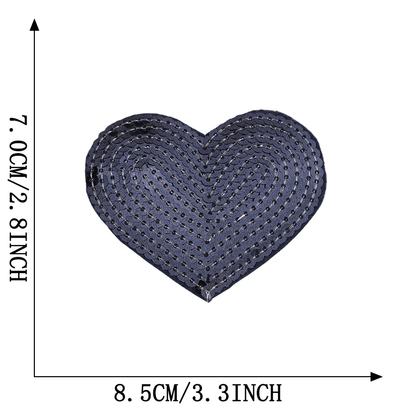 Eisen auf Patches für Kleidung Stern Herz Pailletten Thermo jacke DIY gestickt nähen Aufkleber Rucksack niedlichen Parche Kinder Ropa Glitter – Detail 11