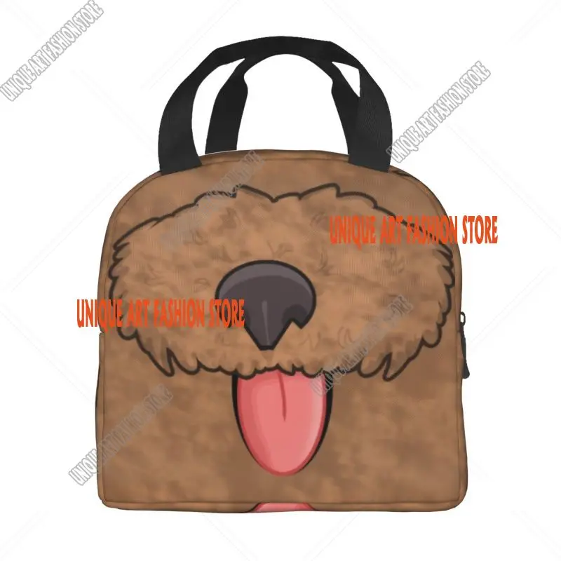 Custom Cute Poodle Puppy Lunch Bag Women Dog Animal Thermal Cooler Insulated Lunch Boxes for Children School