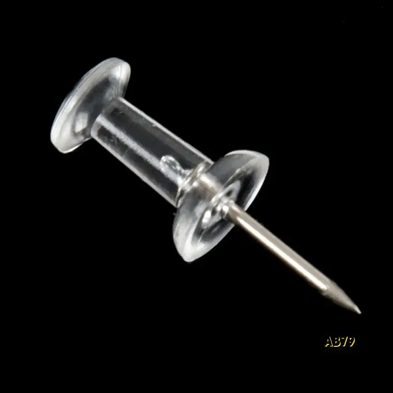 300 шт., канцелярская кнопка для большого пальца, прозрачный цвет, 3/8 дюйма, пробковая доска для рисования, офисная канцелярская кнопка